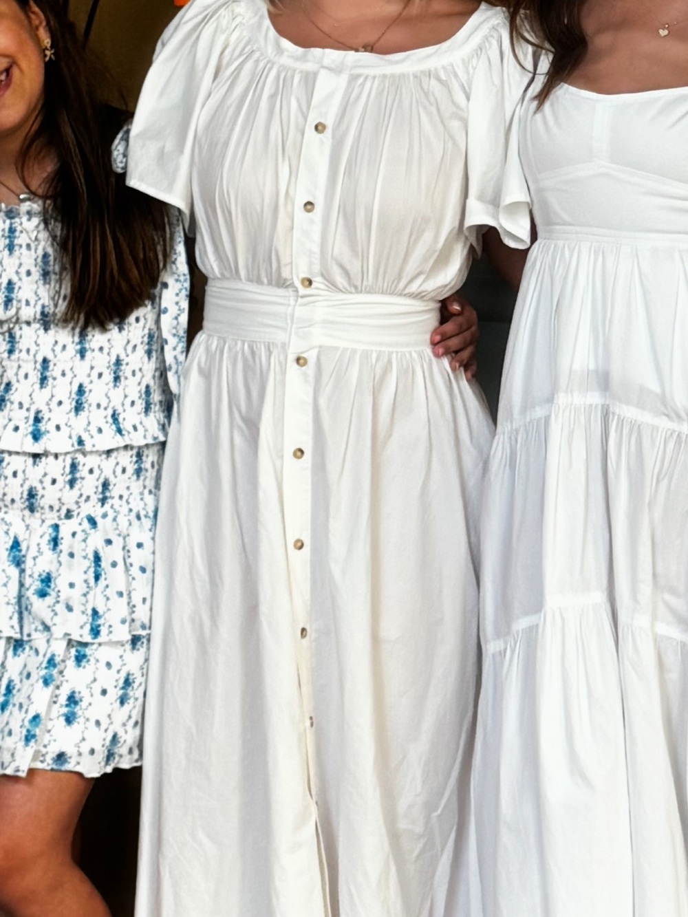 Caio Lucia White Button-Front Dress - Picture 3 of 3